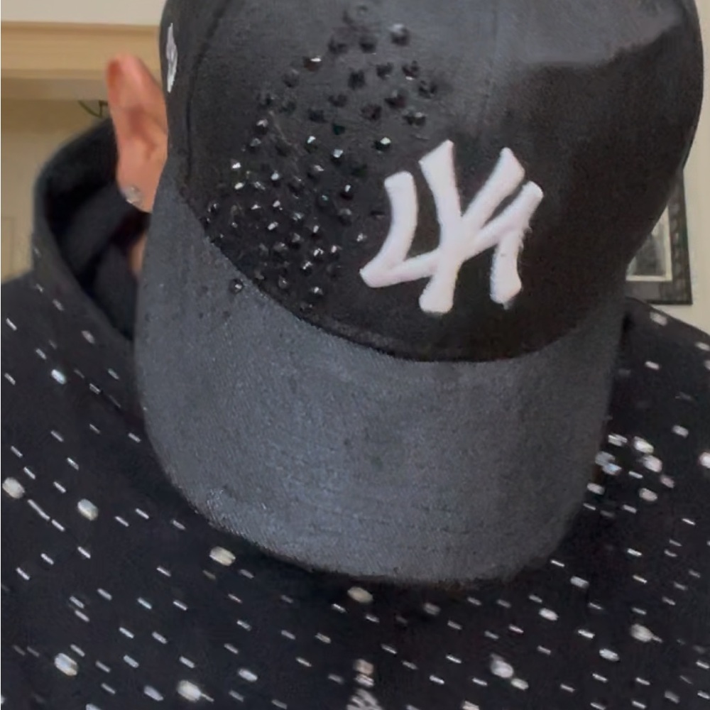 Black Embellished Cap